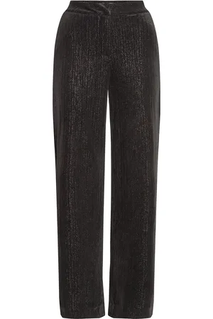Ichi Ihkate Glamour Pa Bottoms Trousers Wide Leg Black
