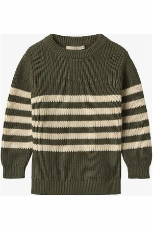 Fliink Samu Pullover Tops Knitwear Pullovers Green