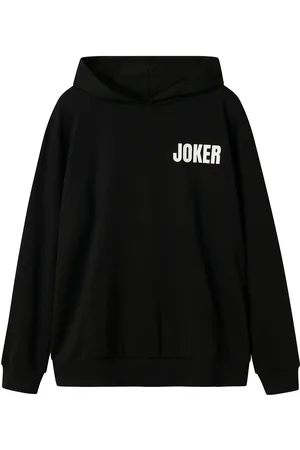LMTD Nlmolas Joker Sweat Wh Bru Wab Tops Sweat-shirts & Hoodies Hoodies Black