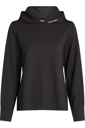 Calvin Klein Logo Elastic Milano Hoodie Tops Sweat-shirts & Hoodies Hoodies Black