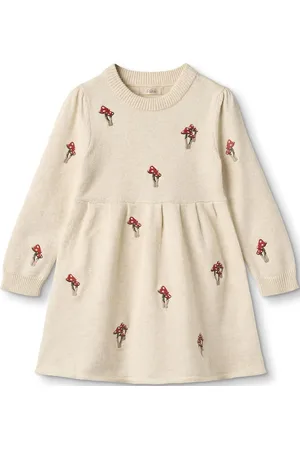 Fliink Benna Mushroom Dress Dresses & Skirts Dresses Casual Dresses Long-sleeved Casual Dresses Cream