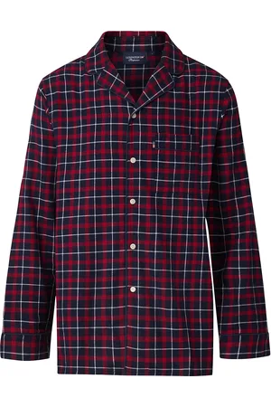 Lexington Miranda Organic Cotton Checked Flannel Pajama Set Pyjama Red