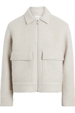 Calvin Klein Textured Wool Jacket Villakangastakki Beige