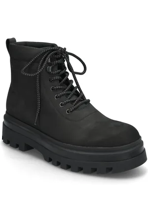 Calvin Klein Lugged Laceup Boot Oxf Hiking Nb Shoes Boots Winter Boots Black