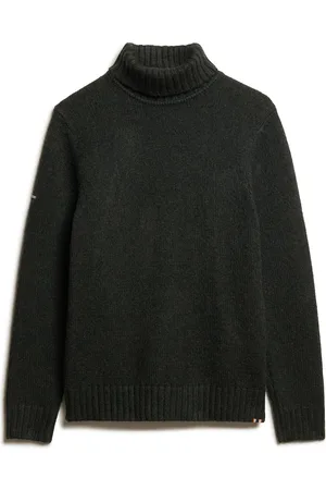 Superdry Brushed Roll Neck Jumper Tops Knitwear Round Necks Black