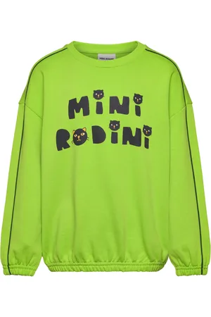 Mini Rodini Cats Sp Sweatshirt Tops Sweat-shirts & Hoodies Sweat-shirts Green