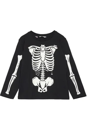 MANGO Glow In The Dark Skeleton Pyjama Pyjamasetti Pyjama Black
