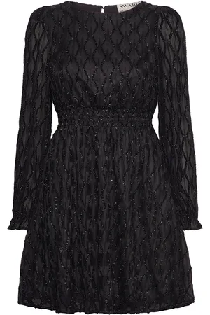 VERO MODA Vmnolita Ls O-Neck Short Dress Vma Lyhyt Mekko Black
