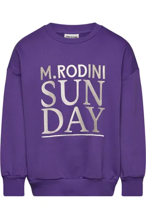 Mini Rodini Sunday Emb Sweatshirt Tops Sweat-shirts & Hoodies Sweat-shirts Purple