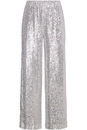 INWEAR Barbaraiw Pant Bottoms Trousers Wide Leg Silver