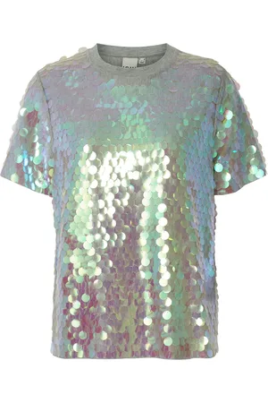 Ichi Ihpauly Ss Tops T-shirts & Tops Short-sleeved Grey