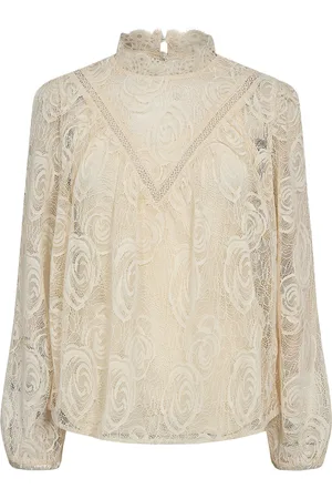 Numph Nuibis Shirt Tops Blouses Long-sleeved Cream
