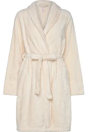 Hunkemöller Fleece Bathrobe Aamutakki Cream