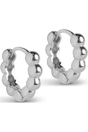 Enamel Ball Small Hoops Accessories Jewellery Earrings Hoops Silver
