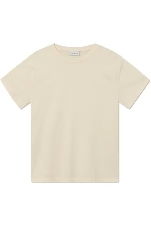 Les Deux Crew T-Shirt Tops T-shirts Short-sleeved Cream