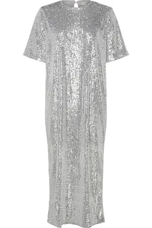 INWEAR Barbaraiw Long Dress Polvipituinen Mekko Silver
