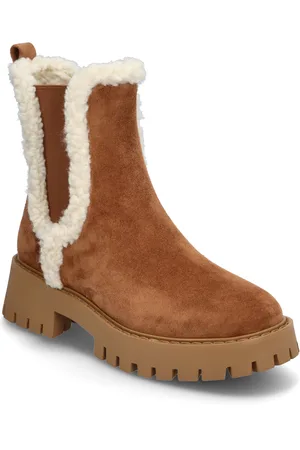 Michael Kors Asher Flat Bootie Shoes Chelsea Boots Brown