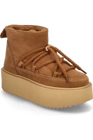 INUIKII Classic Low Platform Shoes Wintershoes Brown