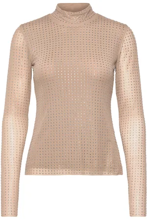 Copenhagen Muse Cmstorno-Tee Tops T-shirts & Tops Long-sleeved Beige