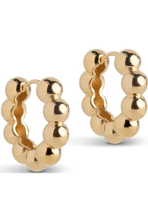 Enamel Ball Chunky Hoops Accessories Jewellery Earrings Hoops Gold