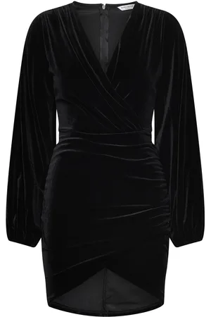 BUBBLEROOM Leija Velvet Dress Dresses Evening Dresses Black