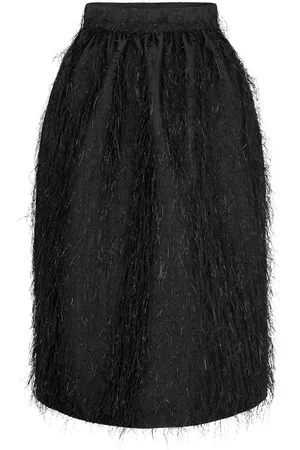 DAY Birger et Mikkelsen Amina - Frayed Jacquard Rd Skirts Knee-length & Midi Skirts Black