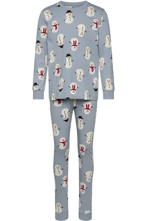 Lindex Pyjama Winter Fun Pyjamasetti Pyjama Blue