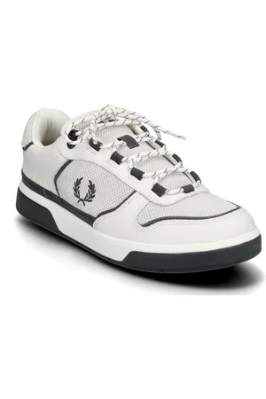 Fred Perry B300 Perf Suede/Lthr Shoes Sneakers Chunky Sneakers White