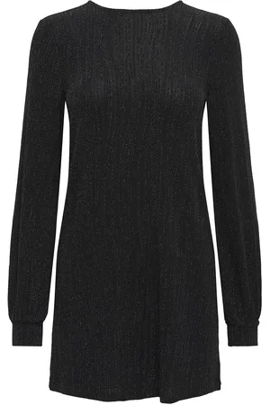 ONLY Onlcarol L/S Glitter Bow Dress Jrs Lyhyt Mekko Black
