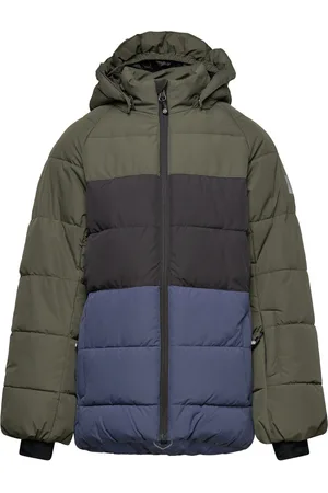 Color Kids Ski Jacket - Colorblock -Quilt Outerwear Jackets & Coats Winter Jackets Khaki Green