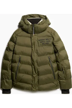Superdry Ski Sport Puffer Jacket Sport Men Sport Clothing Sport Outerwear Sport Jackets Sport Padded Jackets Khaki Green