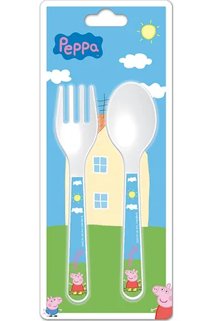 Barbo Toys Peppa Pig - 2 Piece Cutlery Set Home Meal Time Cutlery Multi/patterned
