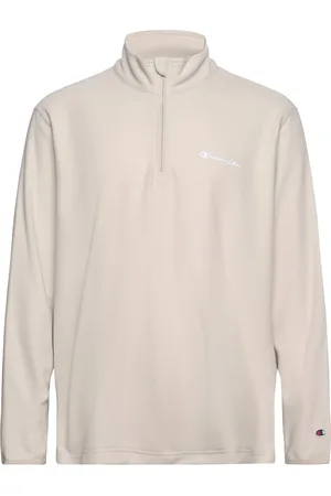 Champion Half Zip Top Tops Sweat-shirts & Hoodies Sweat-shirts Cream