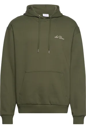 Les Deux Crew Hoodie Tops Sweat-shirts & Hoodies Hoodies Green