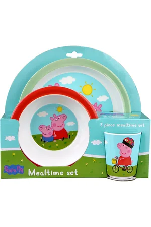 Barbo Toys Peppa Pig - 3 Piece Melamine Set Baby & Maternity Baby Feeding Baby Dinner Sets Multi/patterned
