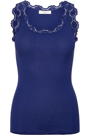 Rosemunde Rwbabette Sl U-Neck Long Lace Top Tops T-shirts & Tops Sleeveless Blue