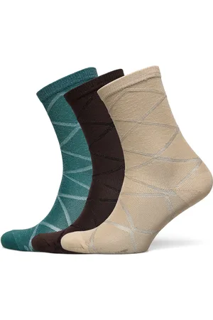 Beck Söndergaard Diamond Glitter Sock 3 Pack Lingerie Socks Regular Socks Cream