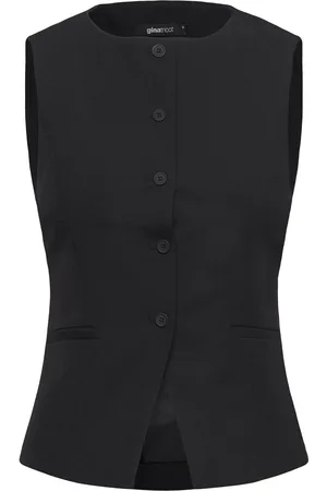 Gina Tricot High Neck Suit Vest Blazers Sleeveless Blazers Black