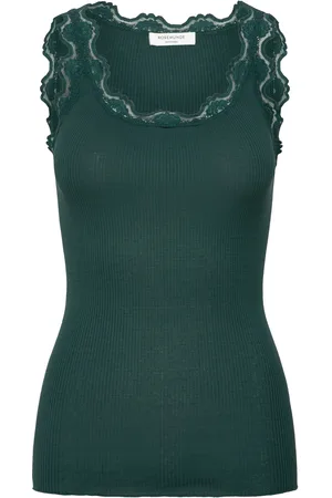 Rosemunde Rwbabette Sl U-Neck Long Lace Top Tops T-shirts & Tops Sleeveless Green