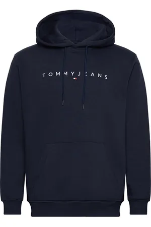 Tommy Hilfiger Tjm Reg Linear Logo Hoodie Ext Tops Sweat-shirts & Hoodies Hoodies Navy