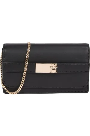Tommy Hilfiger Th Heritage Lrg Flap W/Chain Bags Clutches Black