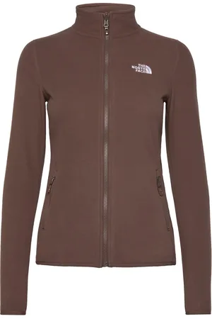 The North Face W 100 Glacier Fz - Eu Sport Sweat-shirts & Hoodies Fleeces & Midlayers Brown