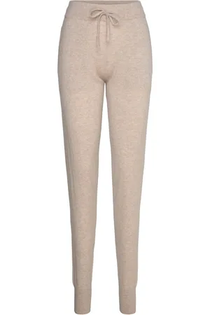 Davida Cashmere Pants Pockets Bottoms Sweatpants Beige