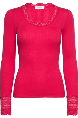 Rosemunde Rwbenita Ls O-Neck Lace T-Shirt Tops T-shirts & Tops Long-sleeved Red