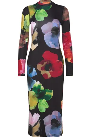 STINE GOYA Pullover Long Sleeve Midi Dress, 22 Designers Knee-length & Midi Multi/patterned