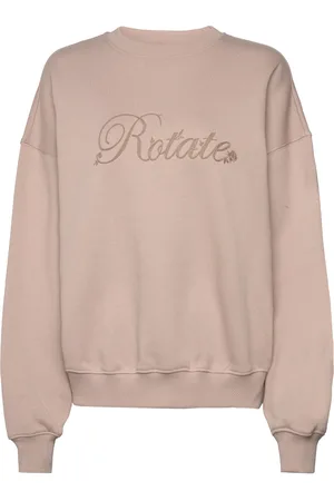 ROTATE Heavy Sweat Crewneck Designers Sweat-shirts & Hoodies Sweat-shirts Beige