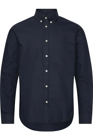 Les Deux Konrad Oxford Shirt - Seasonal Tops Shirts Casual Navy