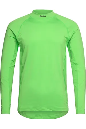 Björn Borg Borg Mock Neck Ls T-Shirt Sport Men Sport Clothing Sport Tops Sport Long Sleeved Tops Green