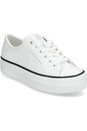 Calvin Klein Bold Vulc Flatf Low Lth In Matalavartiset Sneakerit Tennarit White