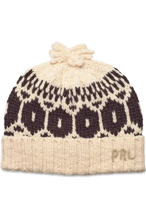 Ralph Lauren Wool Snowflake Beanie Accessories Headwear Beanies Beige